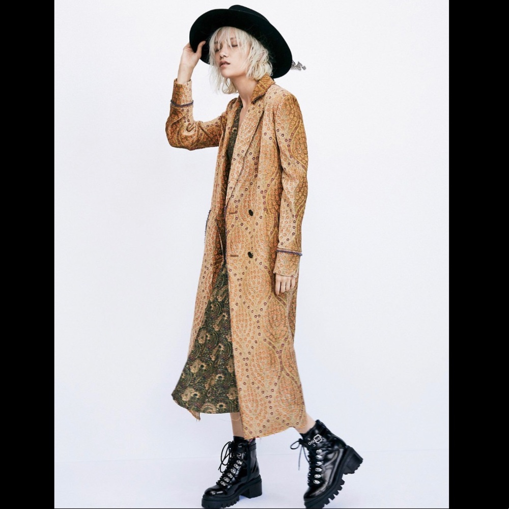RARE Free People Out All Night Duster Coat size small